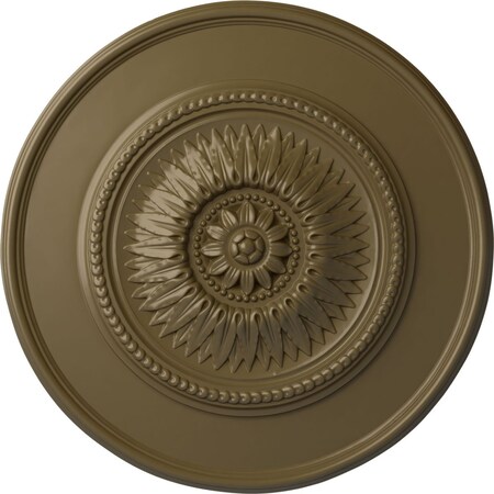 Ekena Millwork Floral Ceiling Medallion, Hand-Painted Mississippi Mud, 23 1/2"OD x 2 3/4"P CM23FLMMF